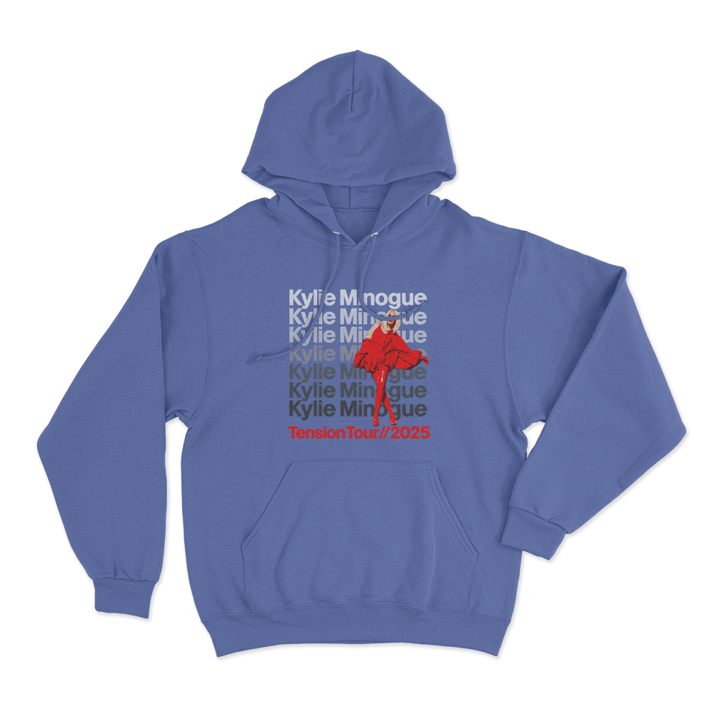 Kylie Minogue Tension Tour Unisex Hoodie Blue Kylie Minogue Tension Tour Unisex Hoodie Blue