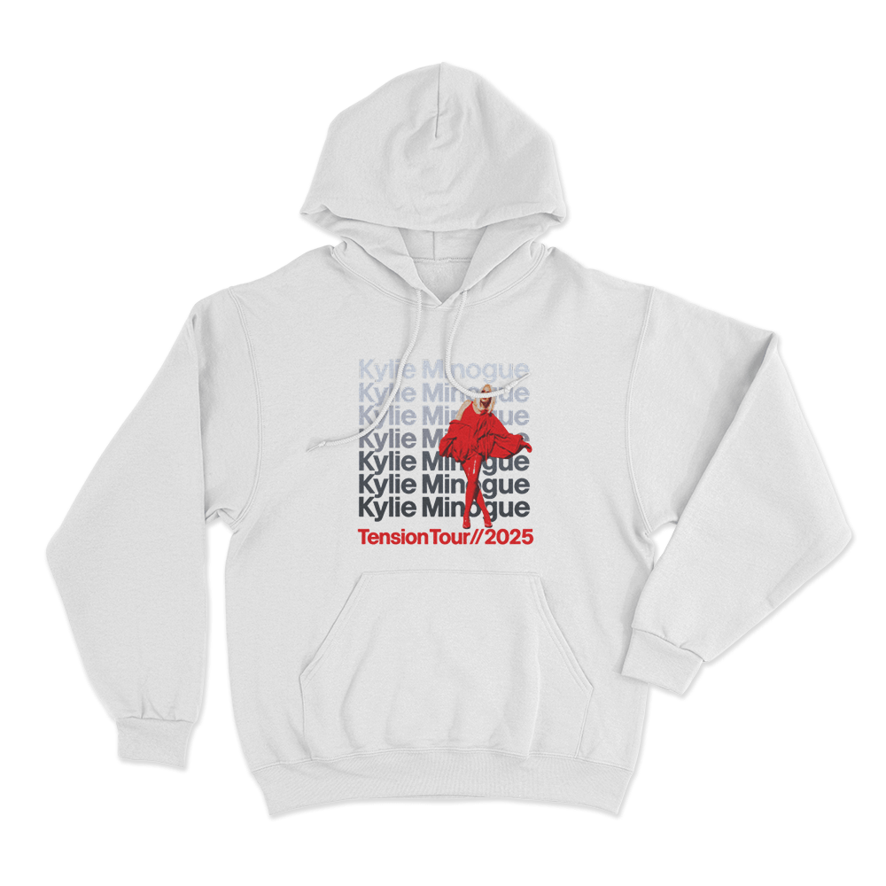 Kylie Minogue Tension Tour Unisex Hoodie White Kylie Minogue Tension Tour Unisex Hoodie White