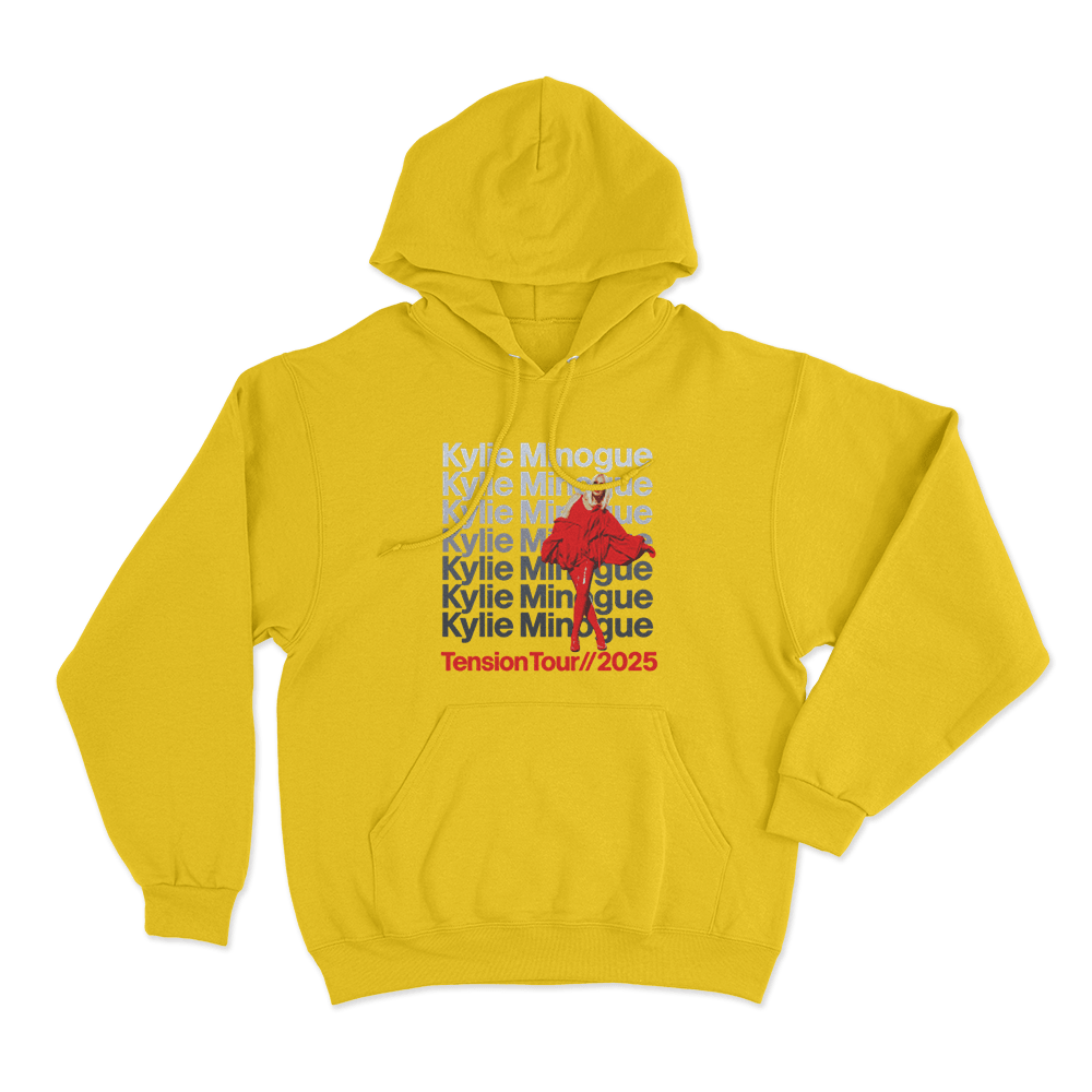 Kylie Minogue Tension Tour Unisex Hoodie Yellow Kylie Minogue Tension Tour Unisex Hoodie Yellow